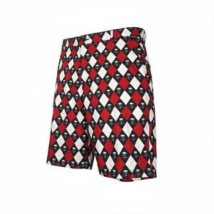 Tattoo Golf Men's Performance Skull Crossbones Red Black Argyle Shorts Size 40